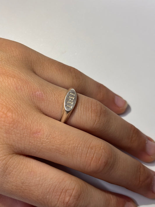14Kt Angel Number 11:11 Engraved Ring