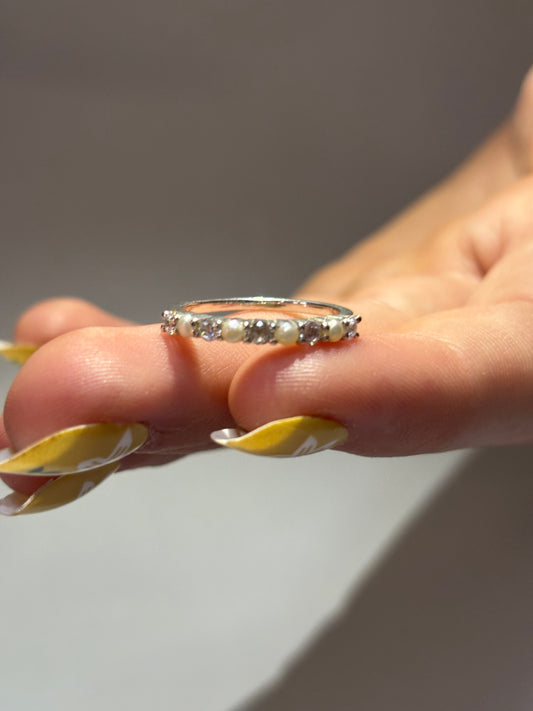 925 Sterling Silver Pearl Ring